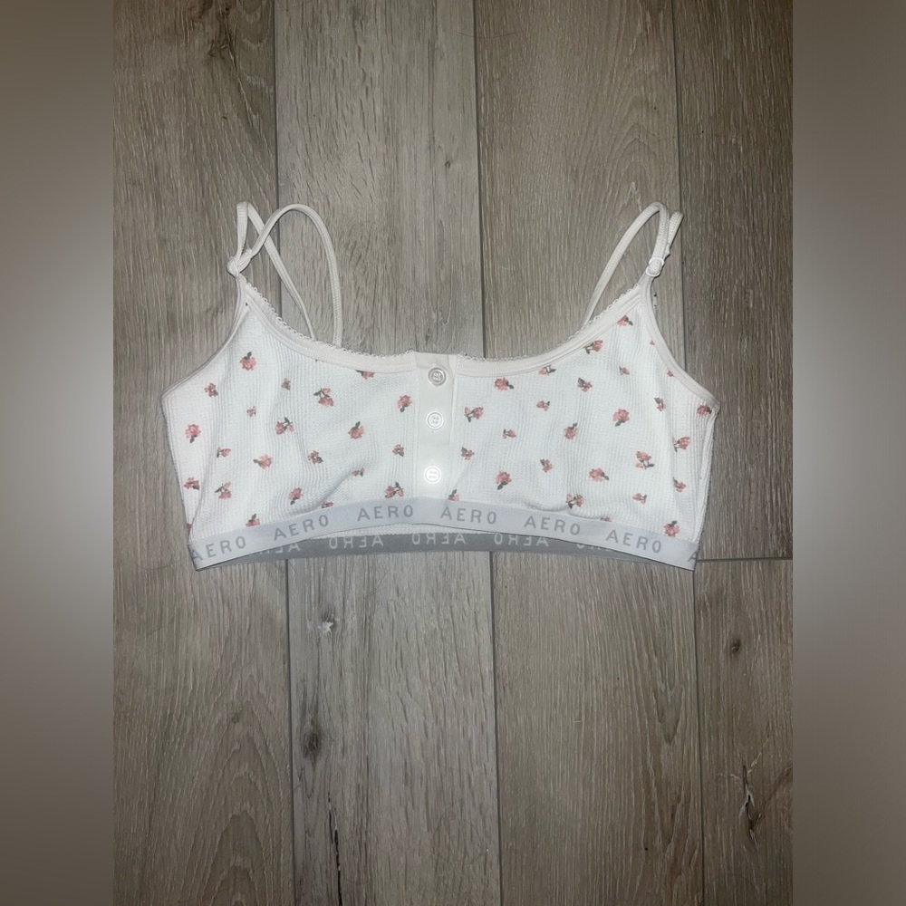 Aero Ditsy floral waffle knit bralette